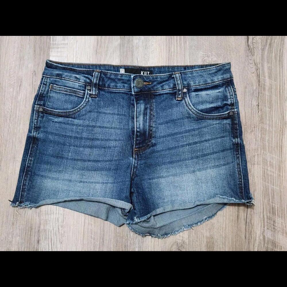 Kut From The Kloth Jeam Shorts Size 6 Gidget High Rise Stretch